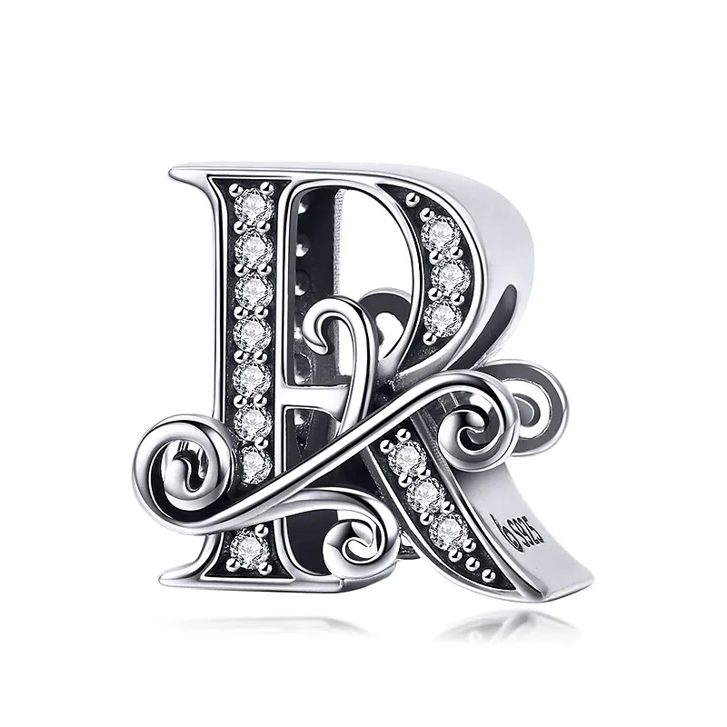 Elegance Vintage Letter R Charm