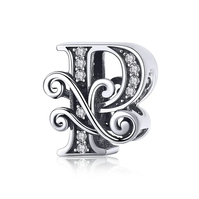 Elegance Vintage Letter P Charm