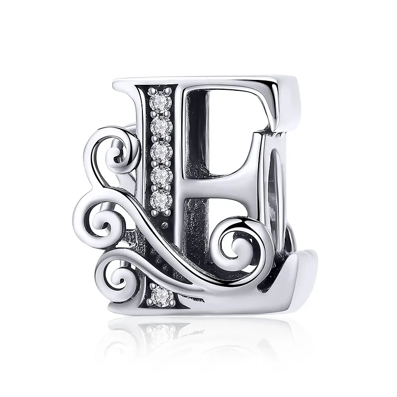 Elegance Vintage Letter E Charm