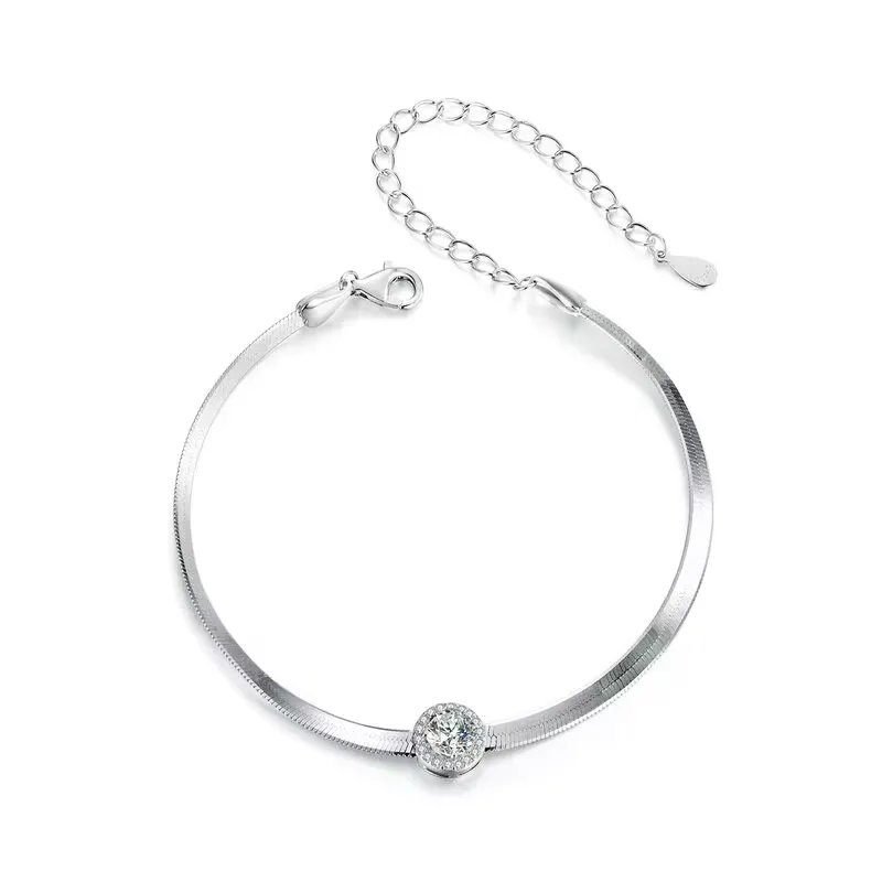 Elegance Moissanite Snake Chain Bracelet - Bracelets