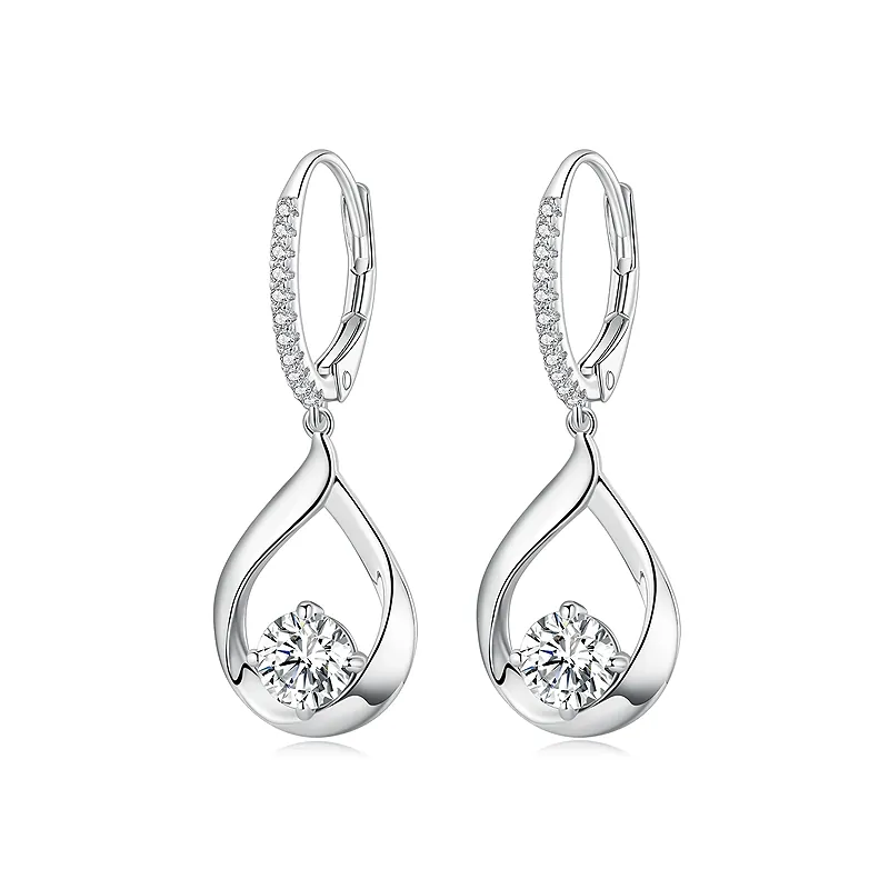 Elegance Water Drop Shape Moissanite Earrings - Earrings