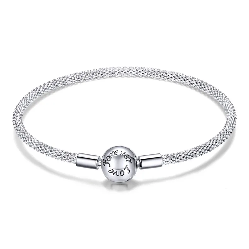 Elegance Bangle Bracelet with Round Clasp - 17 cm