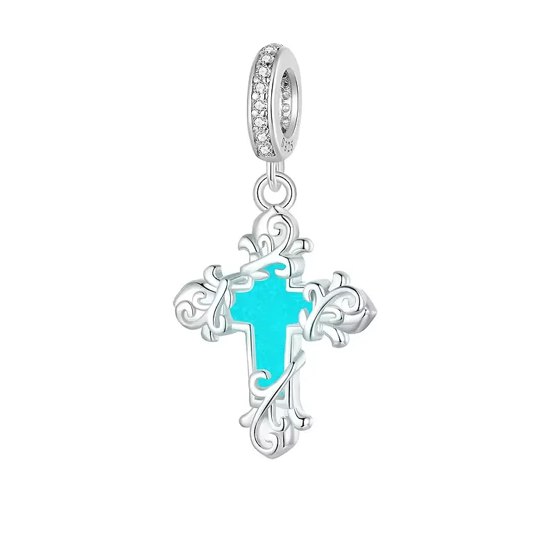 Elegance Cross Glow-In-Dark Charm