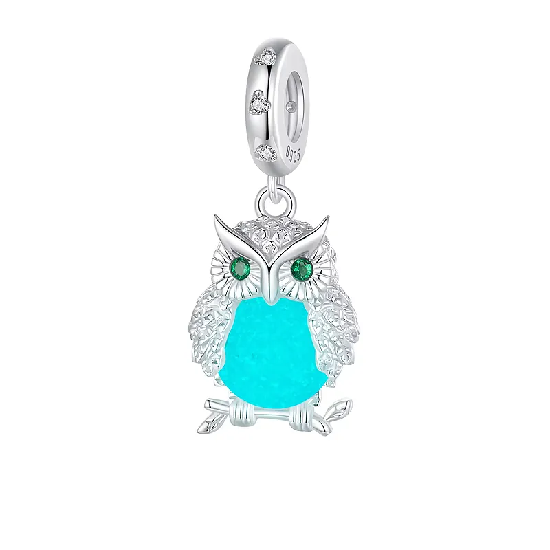 Elegance Owl Glow-In-Dark Charm