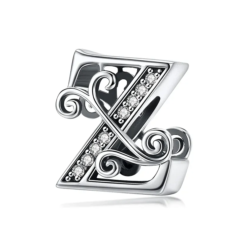 Elegance Vintage Letter Z Charm