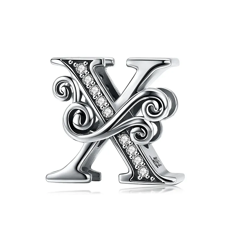 Elegance Vintage Letter X Charm